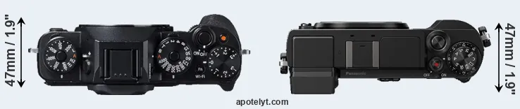 Compare X-T1 versus GX9 top