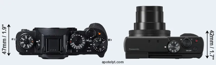 Compare X-T1 versus ZS80 top