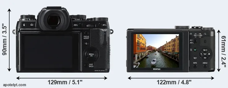 Comparison X-T1 or MX-1 rear