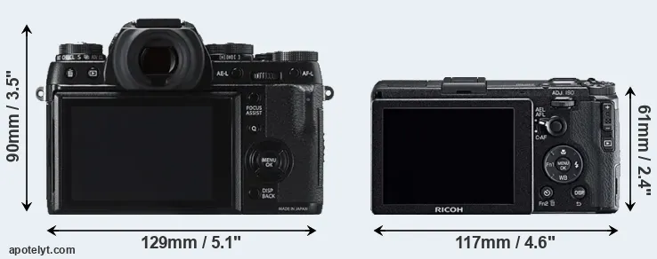 Comparison X-T1 or GR rear