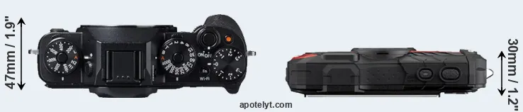 Compare X-T1 versus WG-60 top
