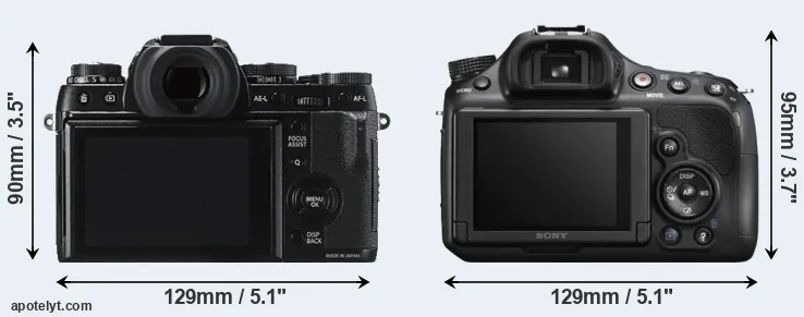 Comparison X-T1 or A58 rear