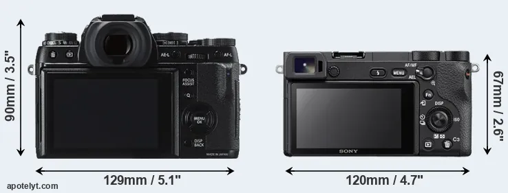Comparison X-T1 or A6500 rear