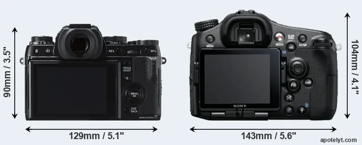 Comparison X-T1 or A77 rear