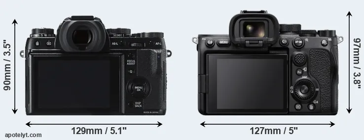 Comparison X-T1 or A7S III rear