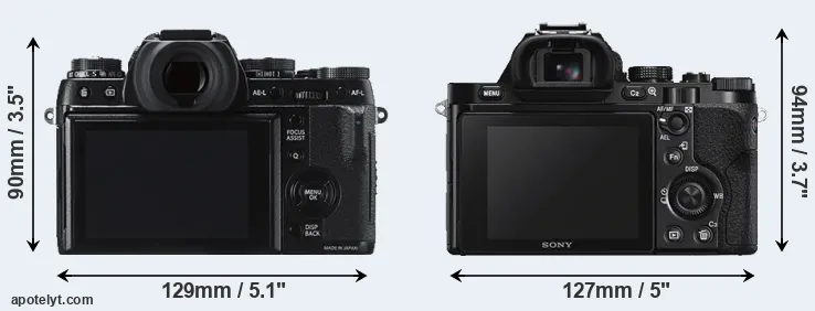 Comparison X-T1 or A7S rear