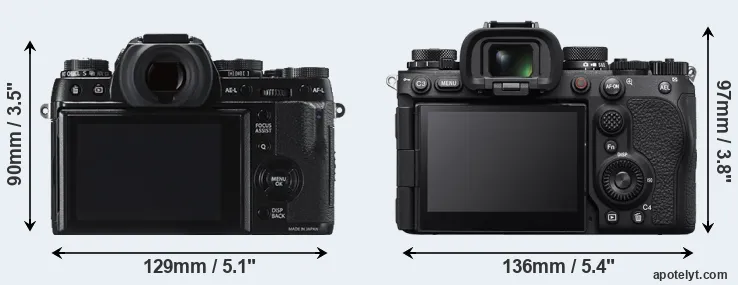 Comparison X-T1 or A9 III rear