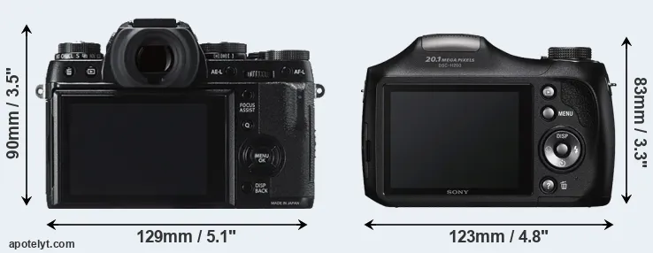 Comparison X-T1 or H200 rear