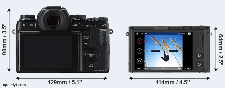 Comparison X-T1 or M1 rear