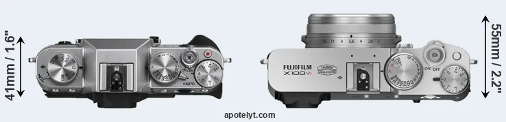 Compare X-T10 versus X100VI top