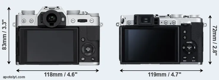 Comparison X-T10 or X30 rear