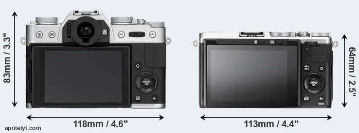 Comparison X-T10 or X70 rear