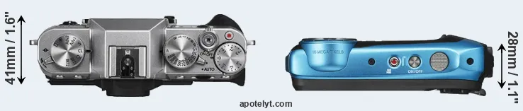 Compare X-T10 versus XP130 top