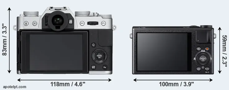 Comparison X-T10 or XQ2 rear