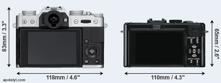 Comparison X-T10 or D-LUX 5 rear
