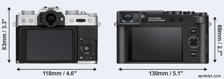 Comparison X-T10 or D-LUX 8 rear