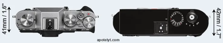 Compare X-T10 versus M Typ 262 top