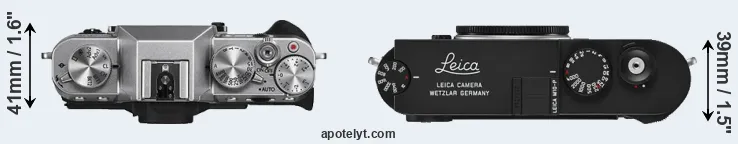 Compare X-T10 versus M10-P top
