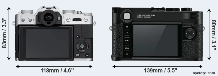 Comparison X-T10 or M10 rear