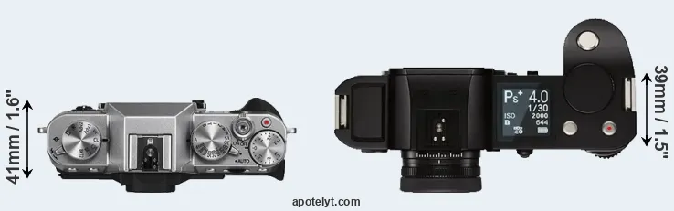 Compare X-T10 versus Leica SL top