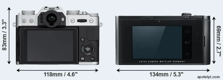 Comparison X-T10 or T Typ 701 rear