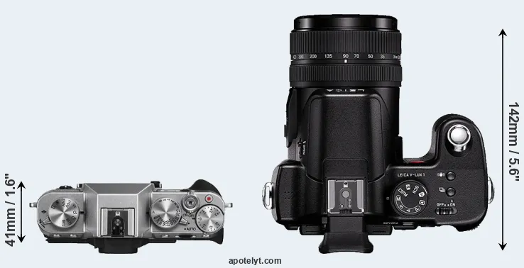 Compare X-T10 versus V-LUX 1 top