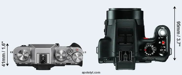 Compare X-T10 versus V-LUX 3 top