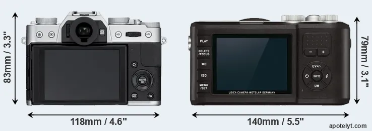 Comparison X-T10 or X-U Typ 113 rear