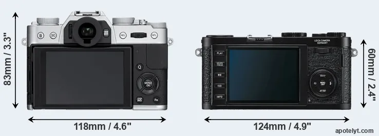 Comparison X-T10 or X1 rear