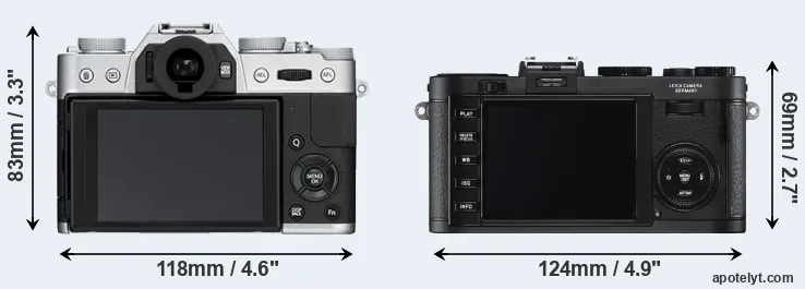 Comparison X-T10 or X2 rear