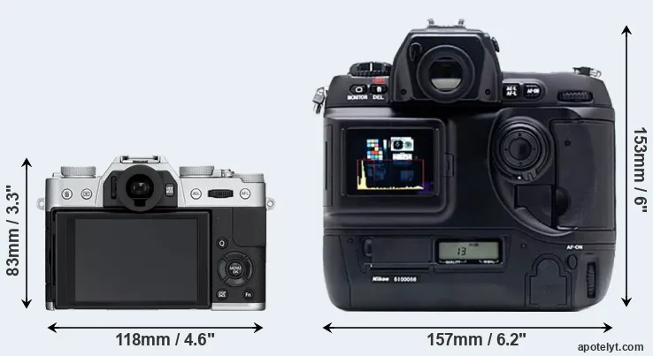 Comparison X-T10 or D1X rear