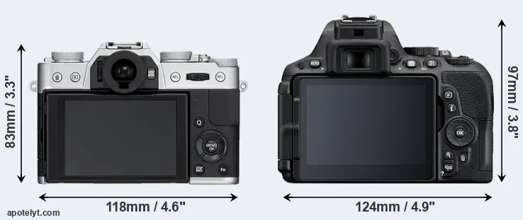 Comparison X-T10 or D5500 rear
