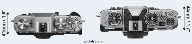 Compare X-T10 versus Z fc top