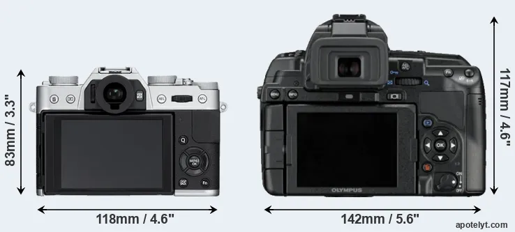 Comparison X-T10 or E-5 rear