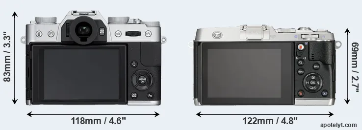 Comparison X-T10 or E-P5 rear