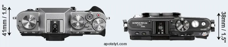 Compare X-T10 versus E-PL5 top