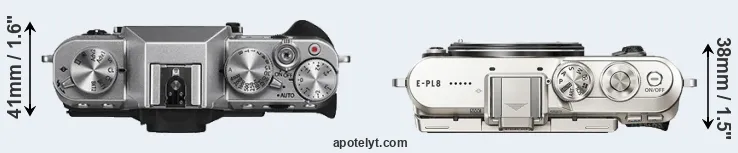 Compare X-T10 versus E-PL8 top