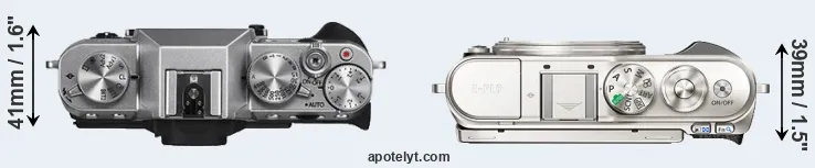 Compare X-T10 versus E-PL9 top