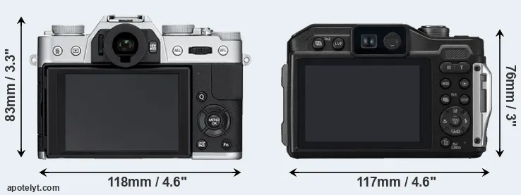 Comparison X-T10 or FT7 rear