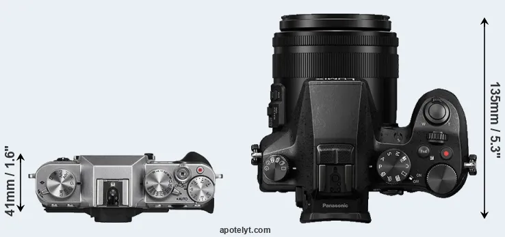 Compare X-T10 versus FZ2500 top