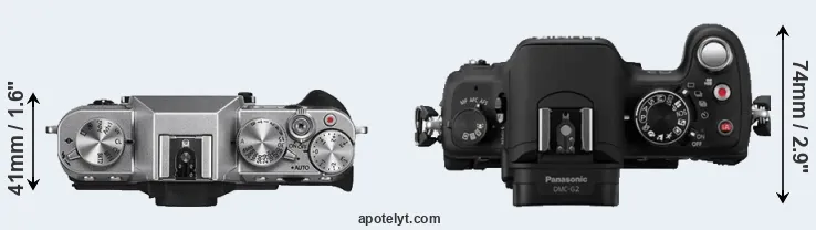 Compare X-T10 versus G2 top