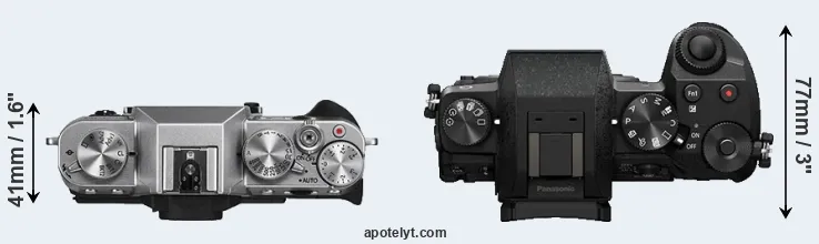 Compare X-T10 versus G7 top