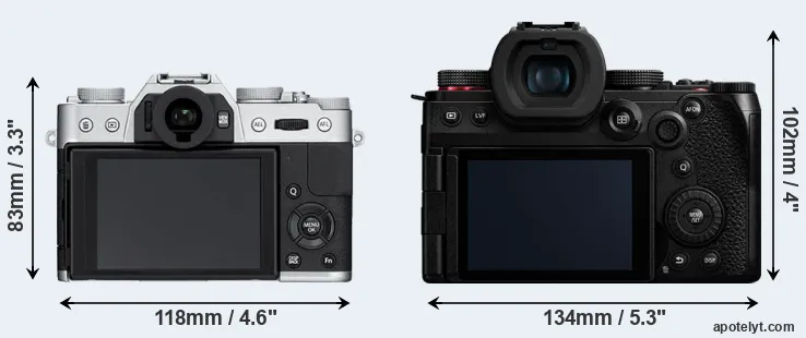 Comparison X-T10 or G9 II rear