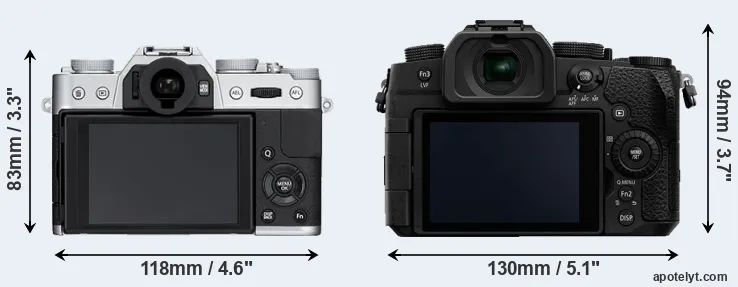 Comparison X-T10 or G95 rear