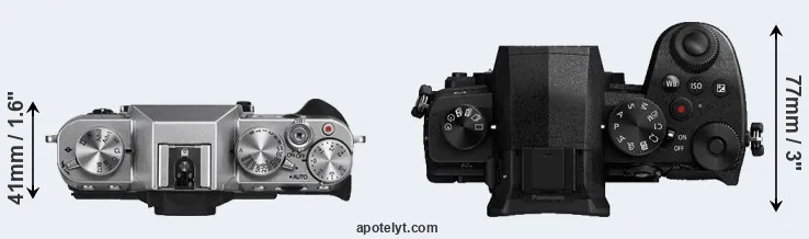 Compare X-T10 versus G95 top