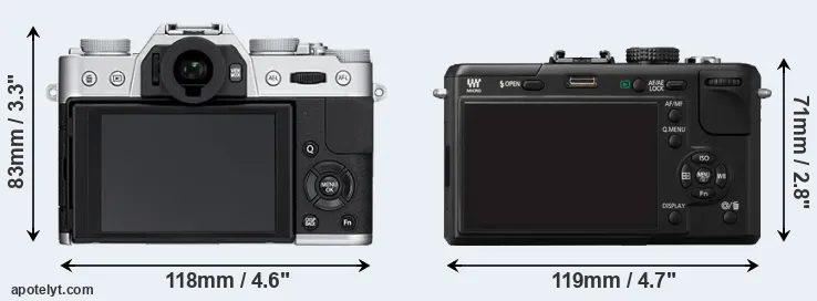 Comparison X-T10 or GF1 rear
