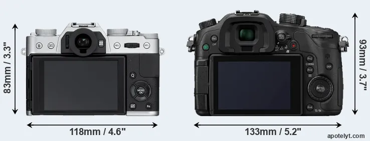 Comparison X-T10 or GH4 rear