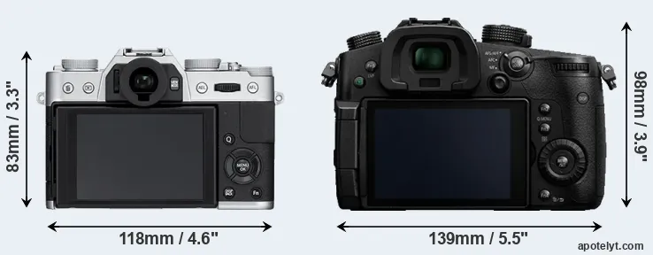Comparison X-T10 or GH5 rear