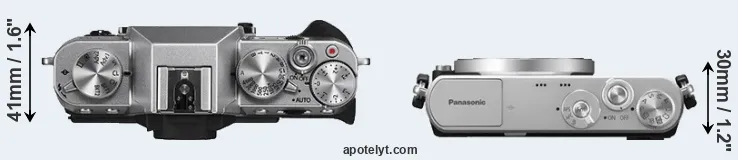 Compare X-T10 versus GM1 top