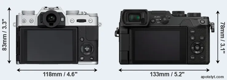 Comparison X-T10 or GX8 rear